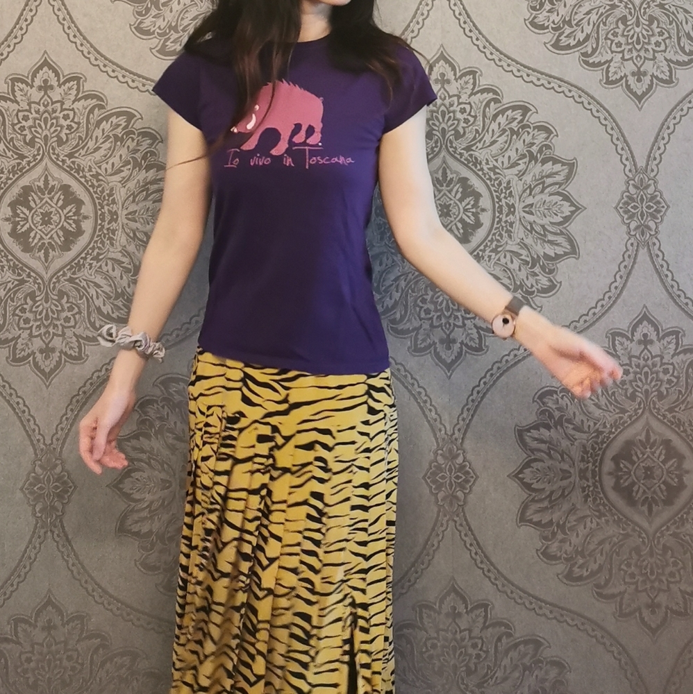 Tuscany print cotton t shirt